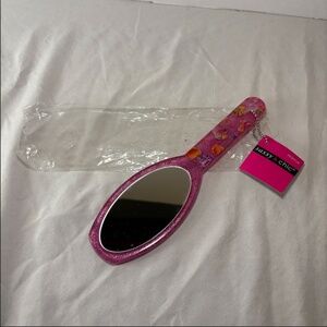 Vintage Sassy Chic Fashion Handheld Pink Fish Mirror New in Bag